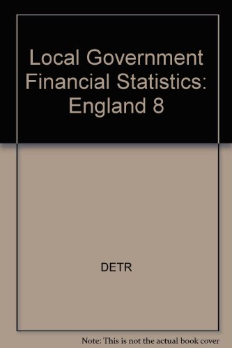 local government financial statistics england 1st edition department of employment, training rehabilitation's
