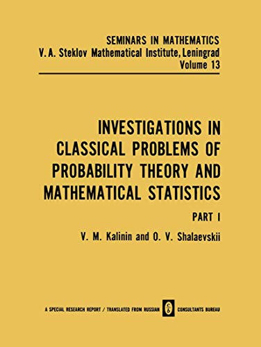 investigations in classical problems of probability theory and mathematical statistics 1st edition v.m.