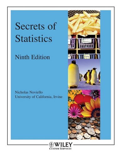 secrets of statistics 9th edition nicholas noviello 0470456507, 9780470456507