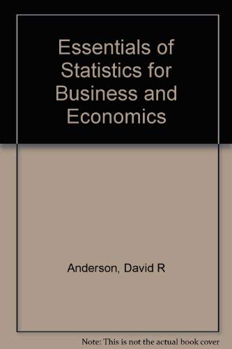 essentials of statistics for business and economics 3rd edition david ray anderson , dennis j sweeney, thomas