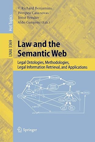 law and the semantic web legal ontologies methodologies legal information retrieval and applications 1st