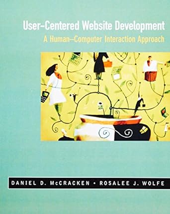 user centered web site development a human computer interaction approach 1st edition daniel d. mccracken