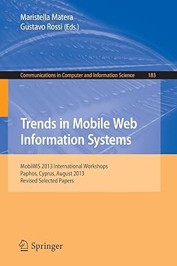 trends in mobile web information systems mobiwis 2013 international workshops paphos cyprus august 2013