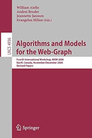 algorithms and models for the web graph fourth international workshop waw 2006 banff canada november/december