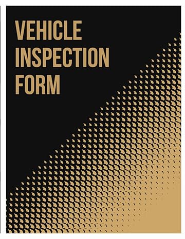 vehicle inspection worksheets 100 sheets 8 5 x 11 inchs repair estimating sheets annual inspection form