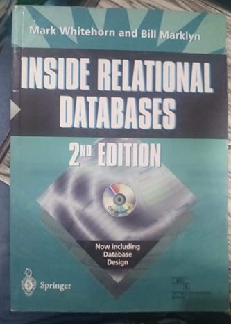inside relational databases now including database design 2nd edition mark whitehorn, bill marklyn
