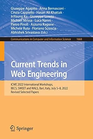 current trends in web engineering icwe 2022 international workshops becs sweet and wals bari italy july 5 8