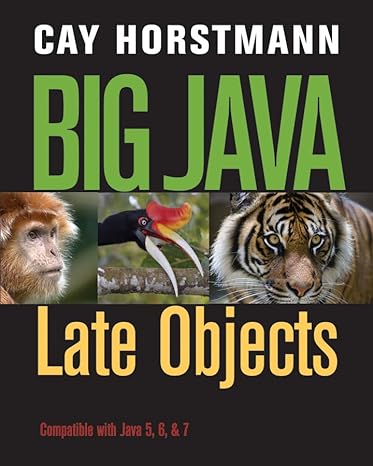 big java late objects 1st edition cay s horstmann 1118289064, 978-1118289068