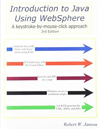 introduction to java using websphere 3rd edition robert w janson 0966422139, 978-0966422139