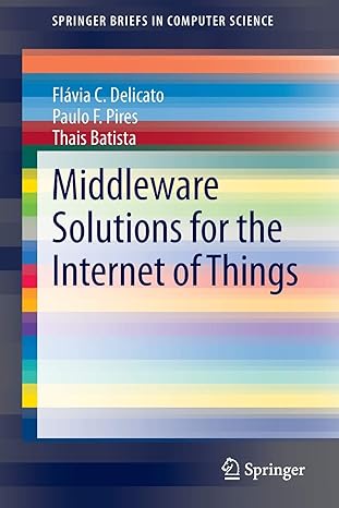 middleware solutions for the internet of things 1st edition flavia c. delicato ,paulo f. pires ,thais batista
