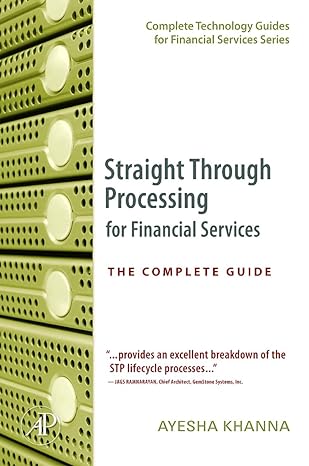 straight through processing for financial services the complete guide 1st edition ayesha khanna 0124664709,