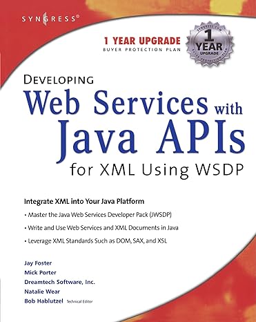developing web services with java apis for xml with cdrom 1st edition robert hablutzel 1928994857,