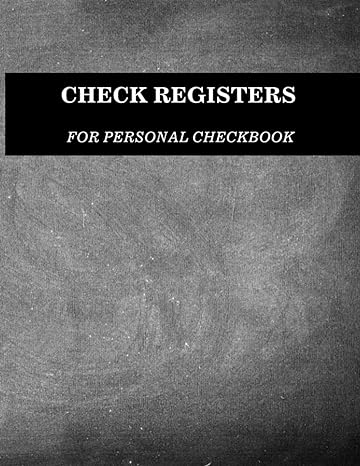 check registers for personal checkbook checkbook log with check and transaction registers bank account