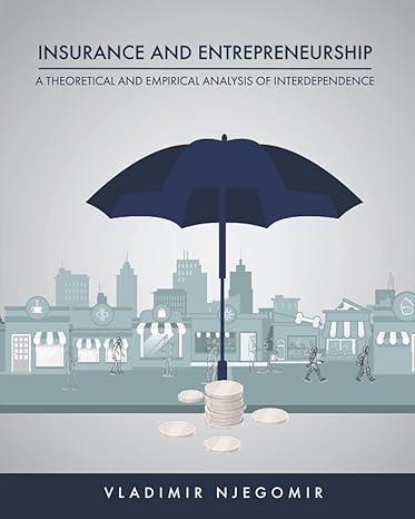 insurance and entrepreneurship a theoretical and empirical analysis of interdependence 1st edition prof