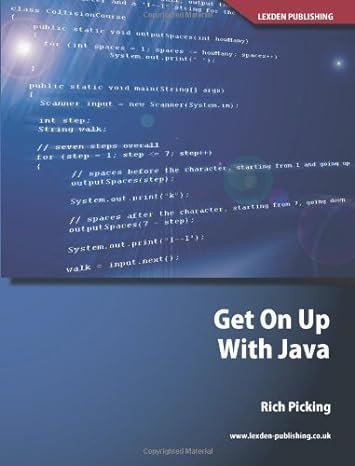 get on up with java 1st edition rich picking 1904995187, 978-1904995180