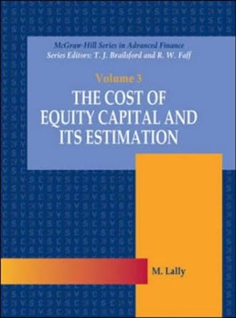 mcgraw hill series in advanced finance volume 3 cost of capital equity 1st edition t.j. brailsford