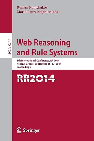 web reasoning and rule systems 8th international conference rr 2014 athens greece september 15 17 2014