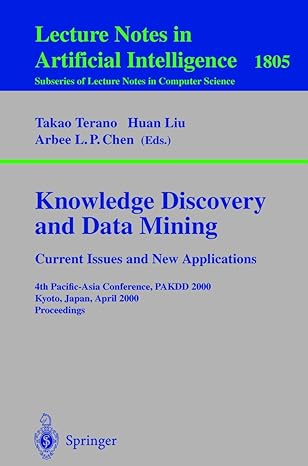 knowledge discovery and data mining current issues and new applications 4th pacific asia conference pakdd