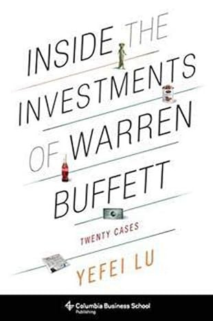 inside the investments of warren buffett twenty cases 1st edition yefei lu 0231164637, 978-0231164634