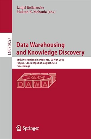 data warehousing and knowledge discovery 15th international conference dawak 2013 prague czech republic