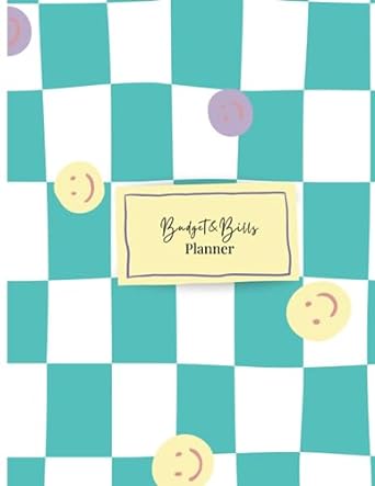 checkered colored smiley face budget and bills planner 1st edition mis publishing b0cfx87c8c