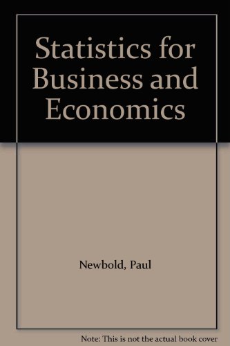 statistics for business economics 2nd edition paul newbold 0138453306, 9780138453305