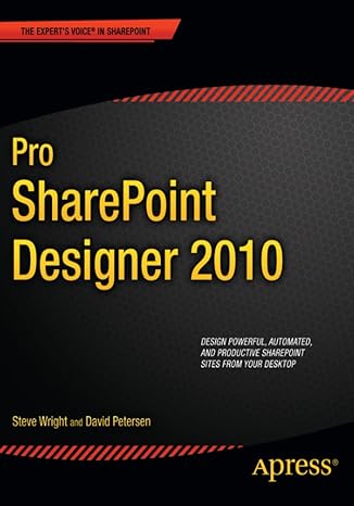 pro sharepoint designer 2010 1st edition steve wright ,david petersen 1430236175, 978-1430236177