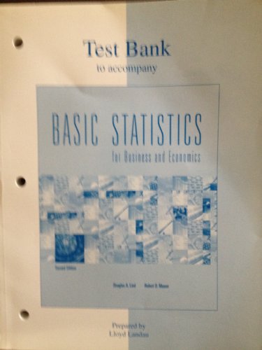 basic statistics for business and economics 2nd edition douglas a lind 0256215146, 9780256215144