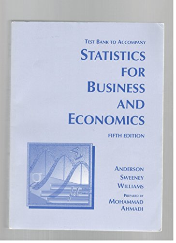 test bank to accompany statistics for business and economics 10th edition david r anderson, dennis j sweeney