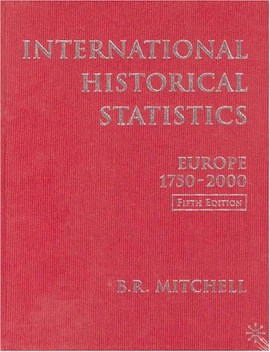 international historical statistics 5th edition brian r. mitchell 0333994116, 9780333994115