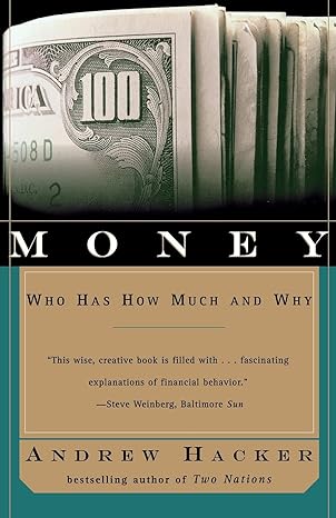 money who has how much and why 1st edition andrew hacker 0684846624, 978-0684846620