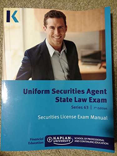 uniform securities agent state law exam 7th edition kaplan university 1475433166, 9781475433166