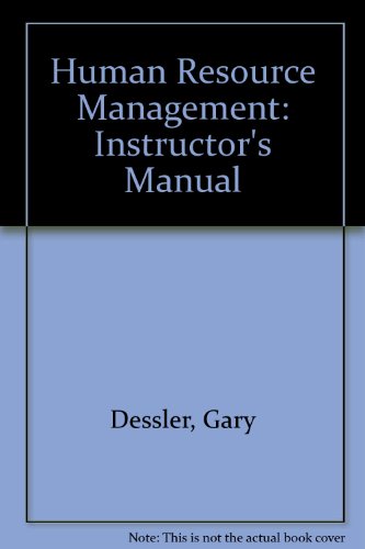 human resource management instructor s manual 9th edition gary dessler 0130353396, 9780130353399