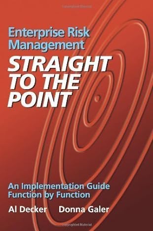 enterprise risk management straight to the point an implementation guide function by function 1st edition al