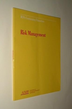 risk management 1st edition aimr: association for investment management and research 187908760x,