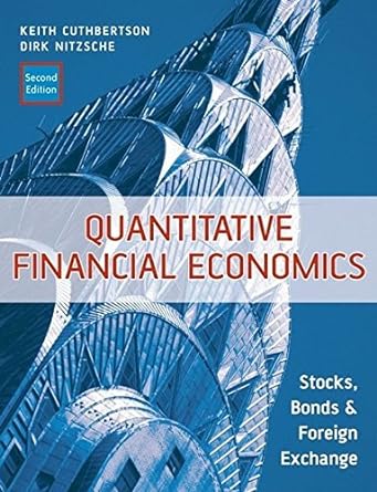 quantitative financial economics stocks bonds and foreign exchange 2nd edition cuthbertson b00hqlza3i