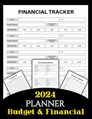 2024 budget and financial planner monthly bill payment and organizer simple keeping money debt track planning