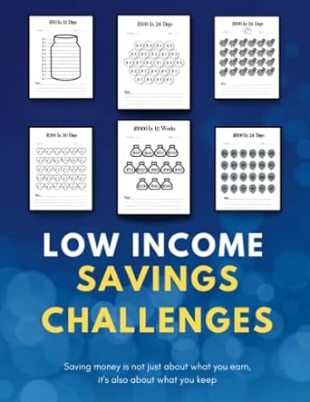 low income savings challenges track your progress with a savings planner easy and fun $50 $100 $200 $300 $400