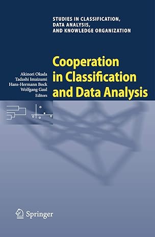 studies in classification data analysis and knowledge organization cooperation in classification and data