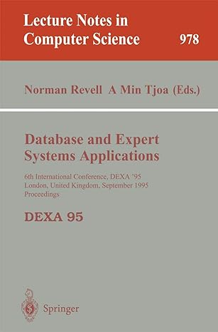 lecture notes in computer science 978 database and expert systems applications 6th international conference