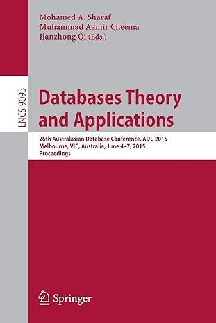 lncs 9093 databases theory and applications 26th australasian database conference adc 2015 melbourne vic