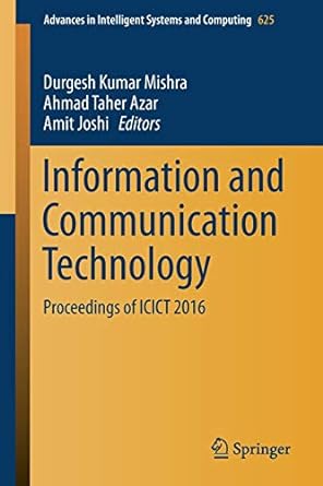 information and communication technology proceedings of icict 20 1st edition durgesh kumar mishra ,ahmad