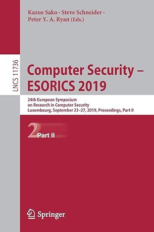computer security esorics 2019 2 european symposium on research in computer security luxembourg september