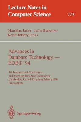 lecture notes in computer science 779 advances in database technology edbt 94 4th international conference on
