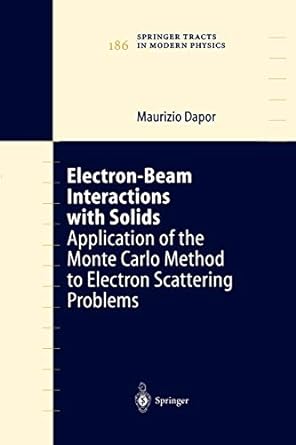 electron beam interactions with solids application of the monte carlo method to electron scattering problems