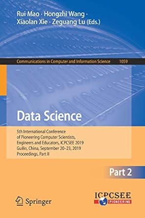 communications in computer and information science 1059 data science 5th international conference of