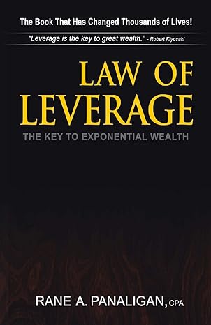 law of leverage the key to exponential wealth 1st edition rane a. panaligan cpa 1490738517, 978-1490738512