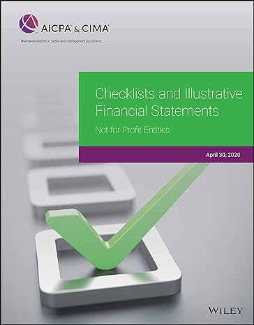 checklists and illustrative financial statements not for profit entities 2020 1st edition aicpa 1950688453,