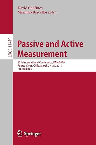passive and active measurement 20th international conference pam 2019 puerto varas chile march 27-29 2019