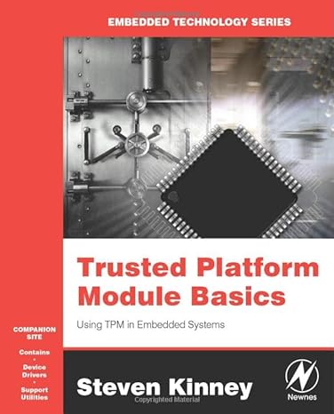 trusted platform module basics using tpm in embedded systems 1st  edition steven l. kinney 0750679603,